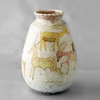 Guido Gambone ceramic vase with hand-painted antelope motif