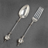 Thomas and Company sterling silver early spoon and fork set